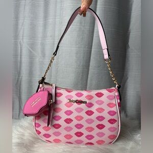 JUICY COUTURE pink sealed with a kiss hobo shoulder bag